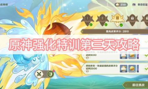 原神强化特训第三天攻略